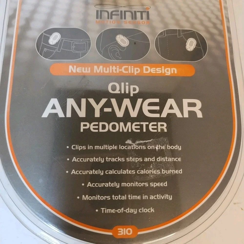 Sportline 310 Qlip Any-Wear Pedometer Infiniti Motion Sensor‎ Step Counter NEW